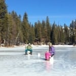ice fishing on lake ice fishing on lake